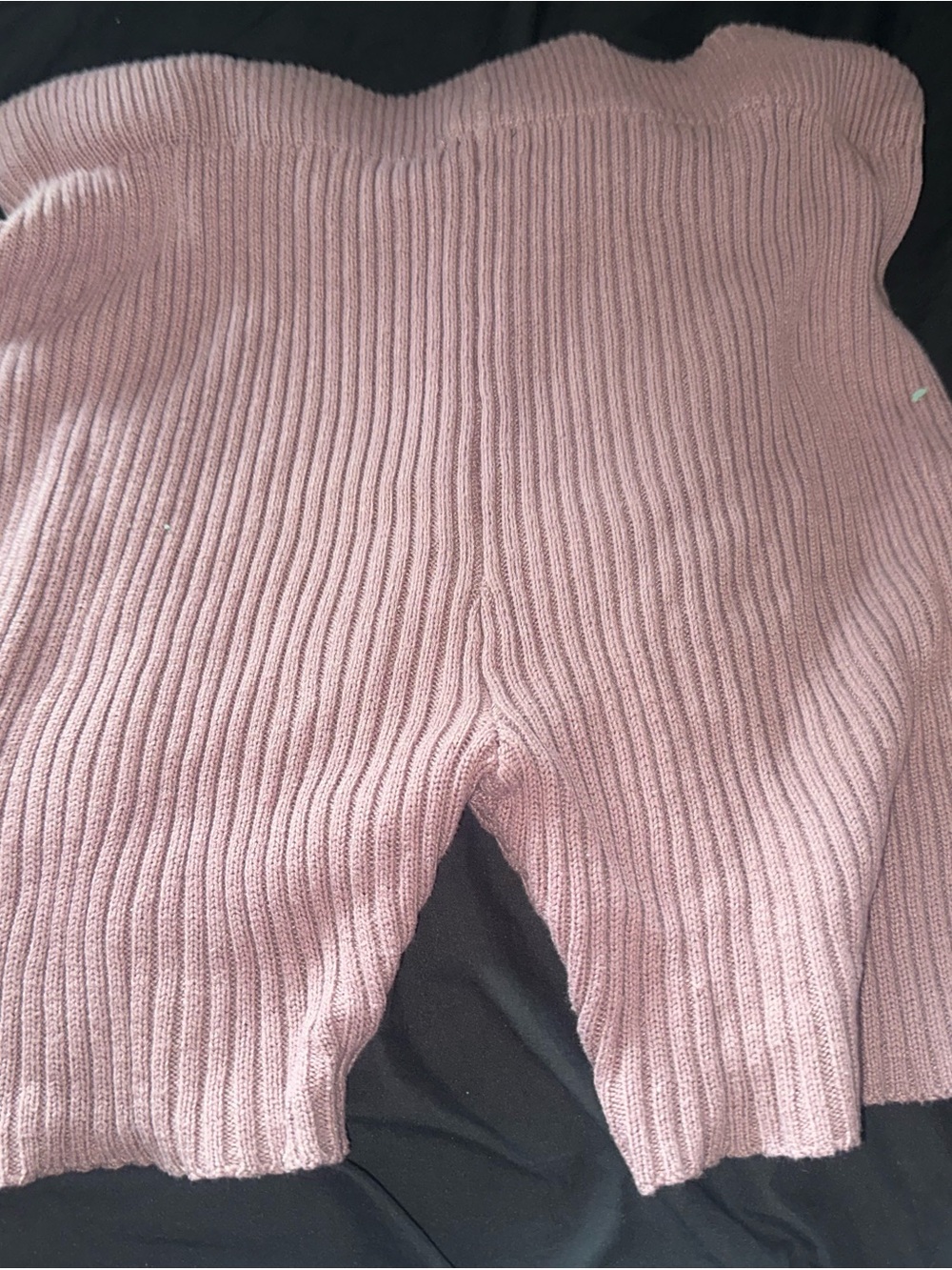 Women’s Ribbed Knit Shorts - Dusty Pink